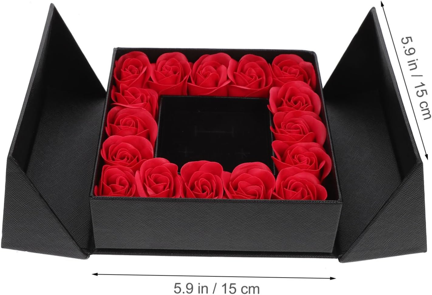 Caja de regalo con 16 rosas artificiales - additional image 7