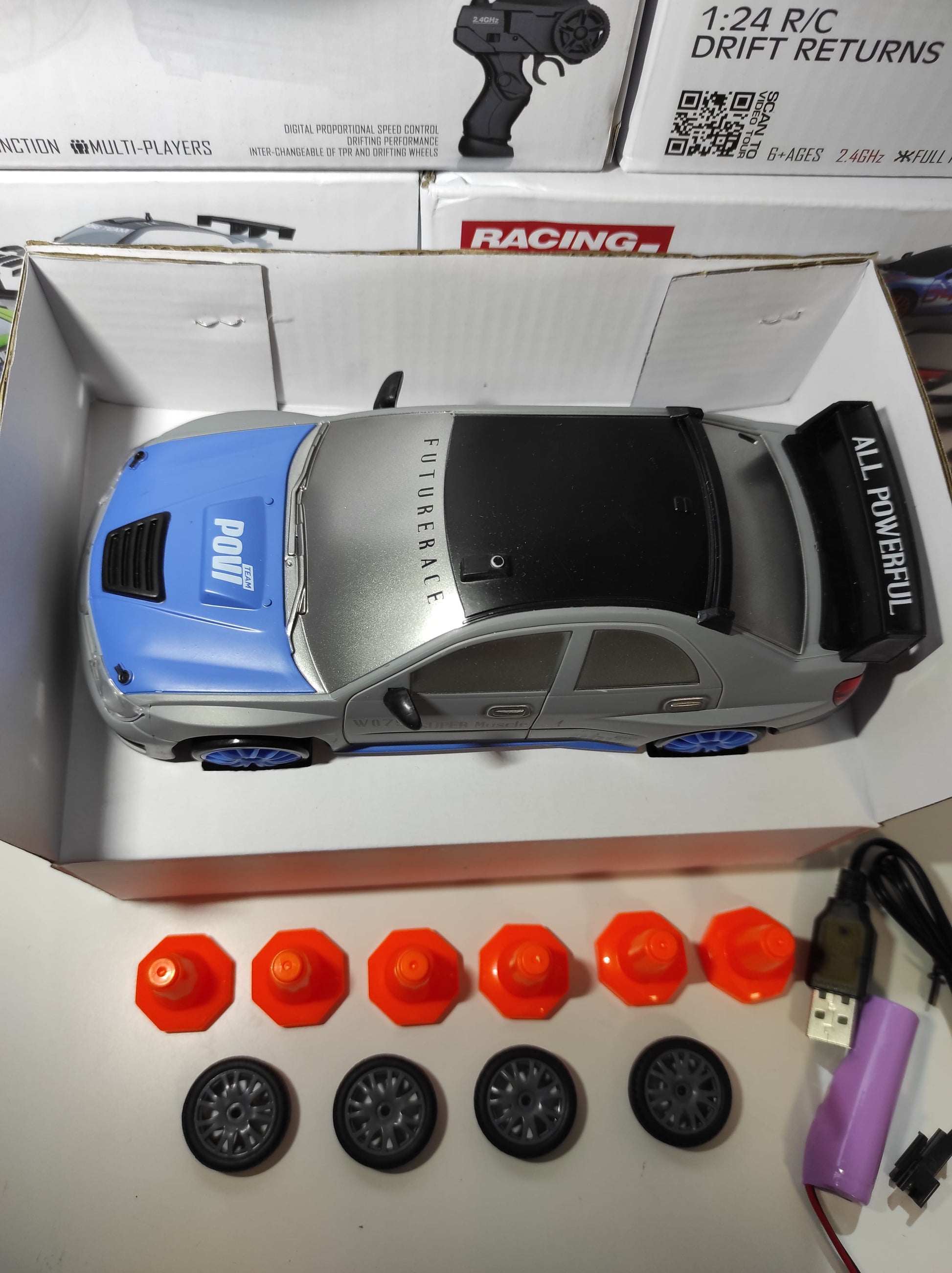 Coche teledirigido drift 1:24 SUBARU GRIS - additional image 6