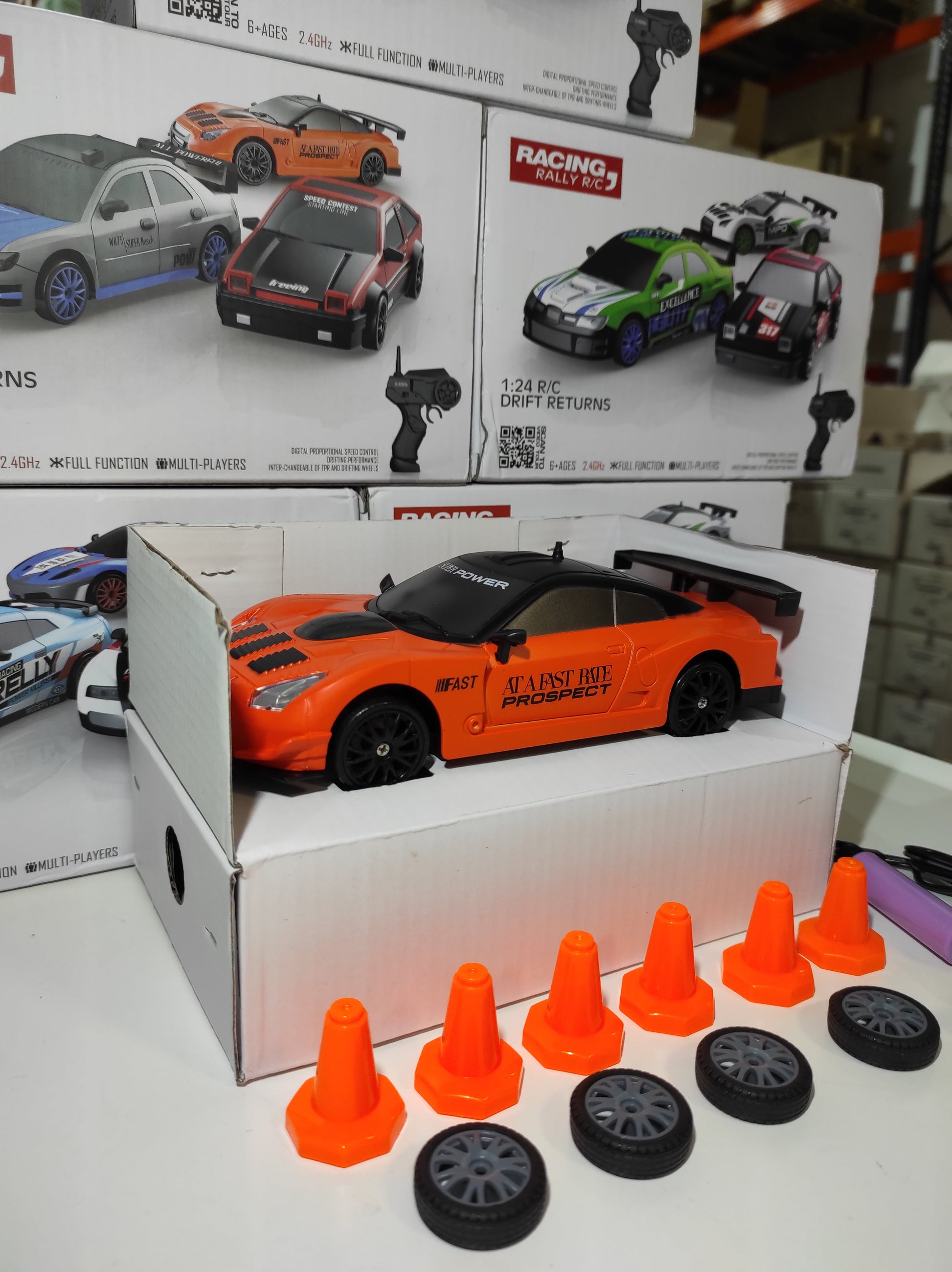 Coche teledirigido drift 1:24 GTR NARANJA - additional image 6