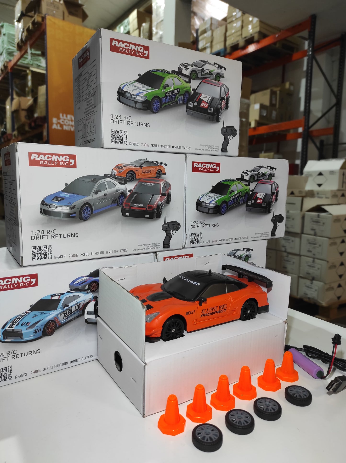 Coche teledirigido drift 1:24 GTR NARANJA - additional image 7